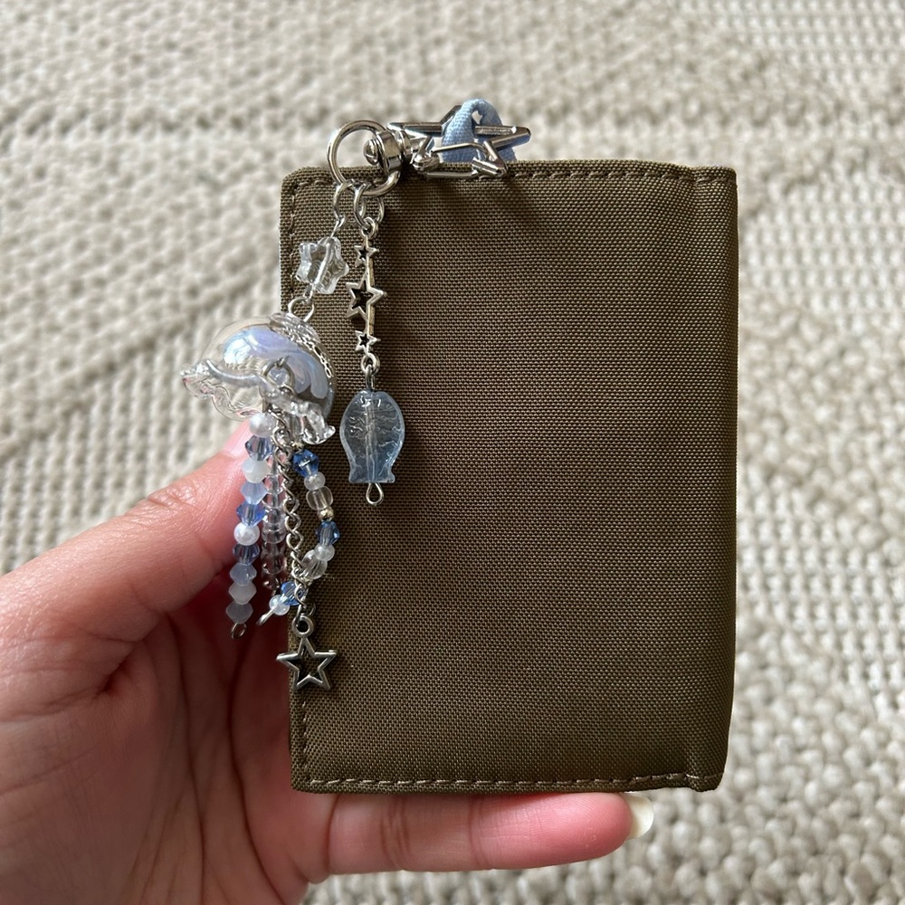 BAGGU Snap Wallet in Seaweed Mix